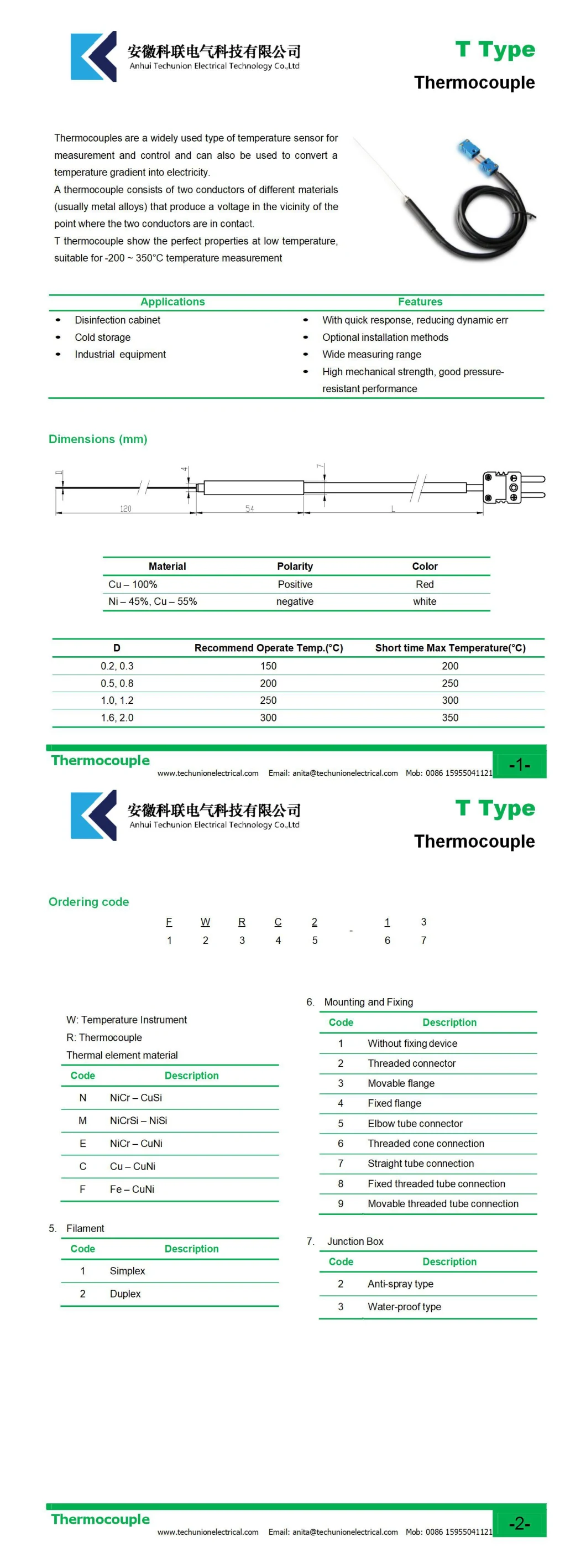 Rtd PT100 Temperature Sensor Rtd Sensor Temperature Measurement