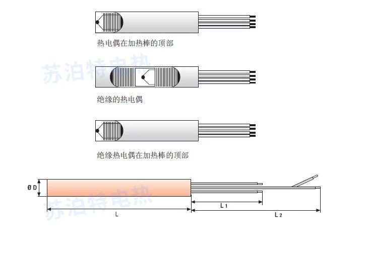 Thermocouple K J E Type Resistance Temperature Sensor Probes