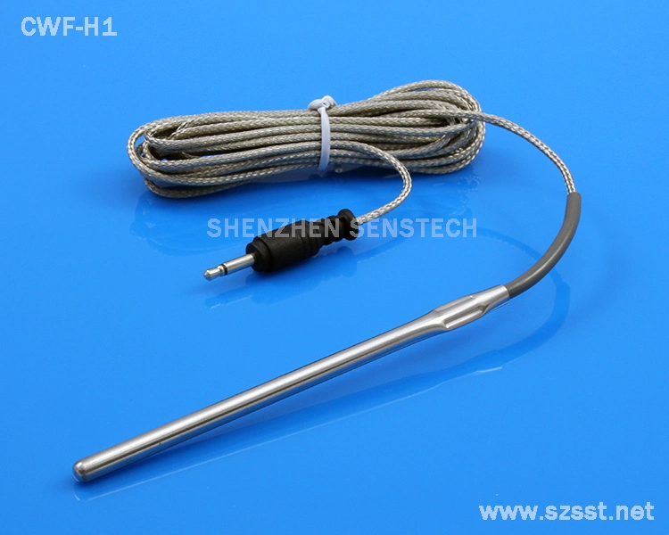 Flat Probe Food Safe Stainless Steel Braided Wire Rtd Temperature Probe