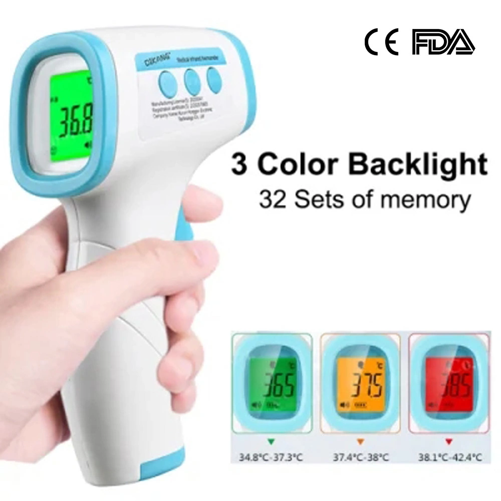 Wholesale Electronic Clinical Industrial LCD Thermometer Handheld Portable Fever Digital Infrared Forehead Thermometer Factory Forehead Fever Thermometer CE FDA