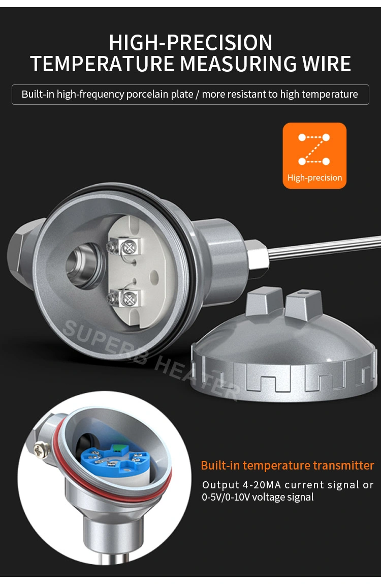 High Temperature Immersion Sensor R S B Platinum Rhodium Type Ceramic Probe Thermocouple