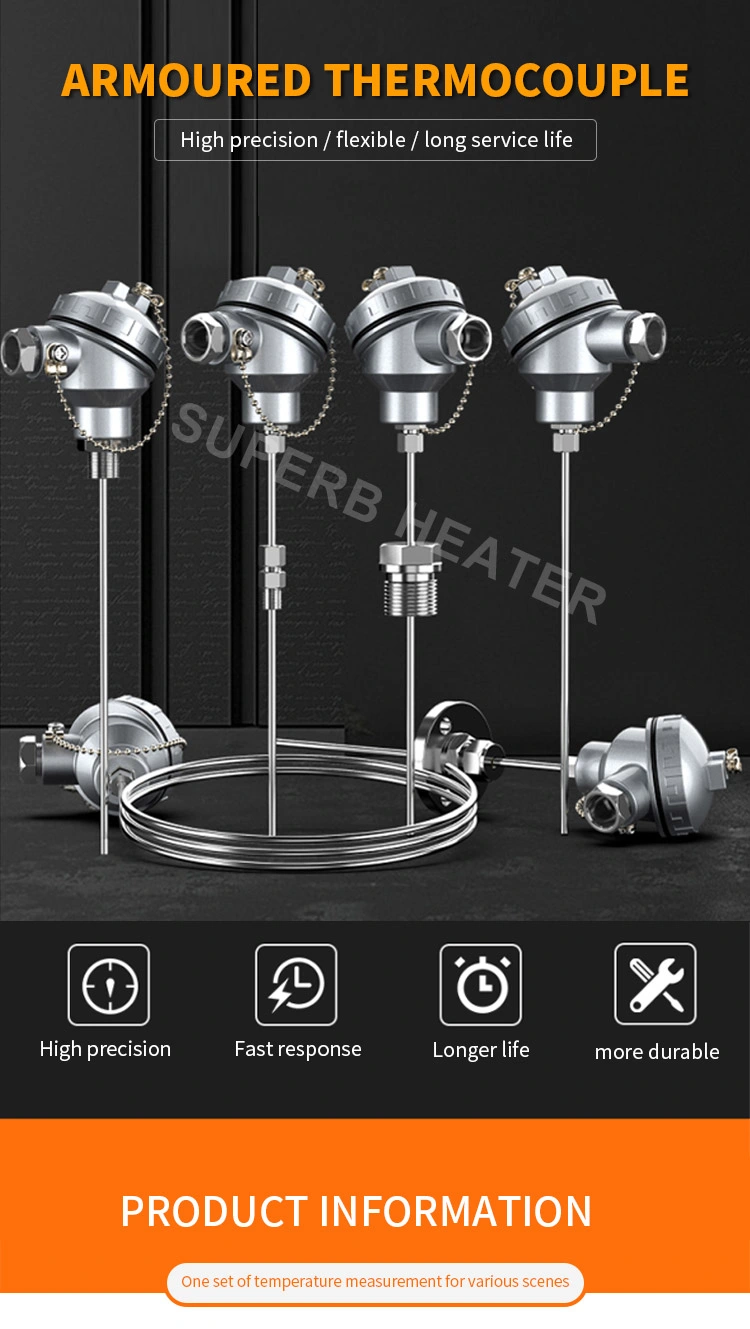 High Temperature Immersion Sensor R S B Platinum Rhodium Type Ceramic Probe Thermocouple